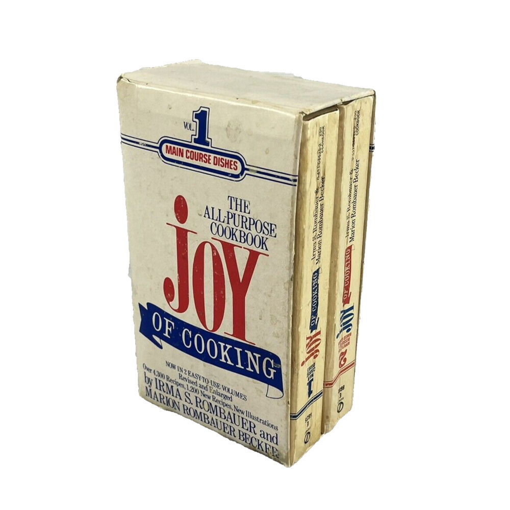 Vintage Joy of Cooking Vol 1 & 2 Irma Rombauer 1972 Vintage Cookbook Set w/ Case